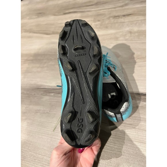 DSG Soccer Kids Cleats Speed Viper - Size 2 Gray/Teal - Picture 4 of 8